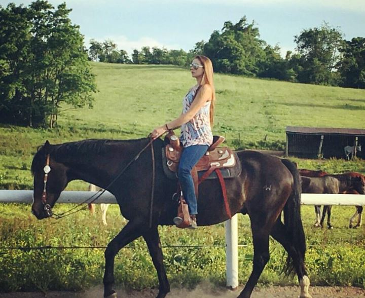 Elizabeth loves horse riding