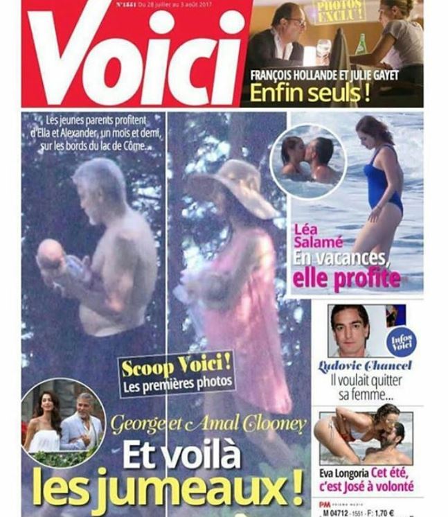 Ella Clooney has featured in a magazine along with her parents and brother