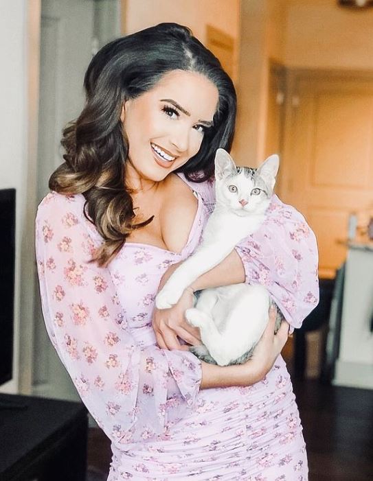 Erica Francis with her cat