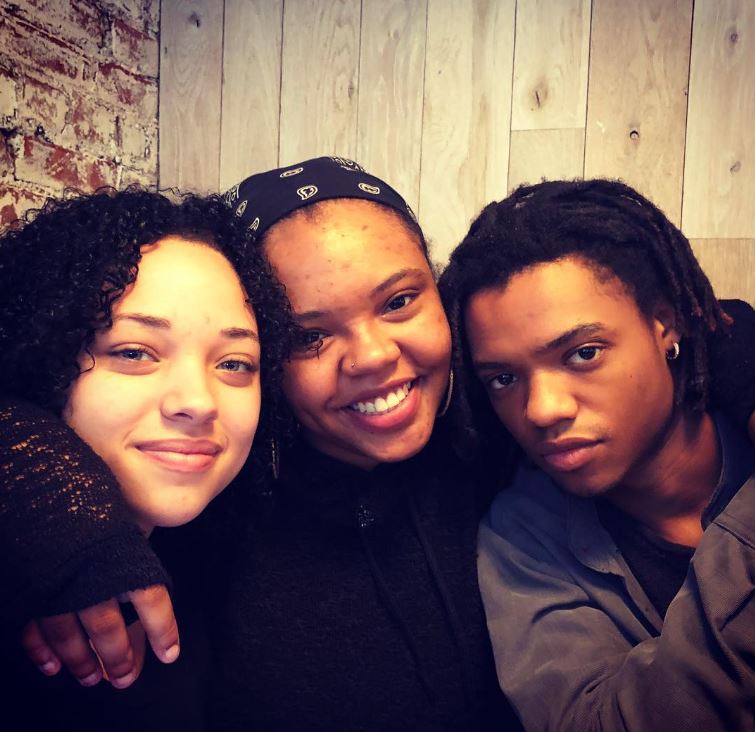 Hunter Hall with his sisters