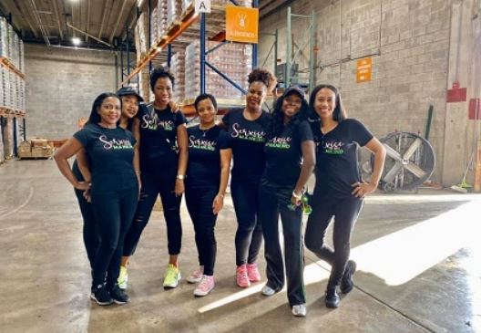 Kennisandra Jeffries with her friends