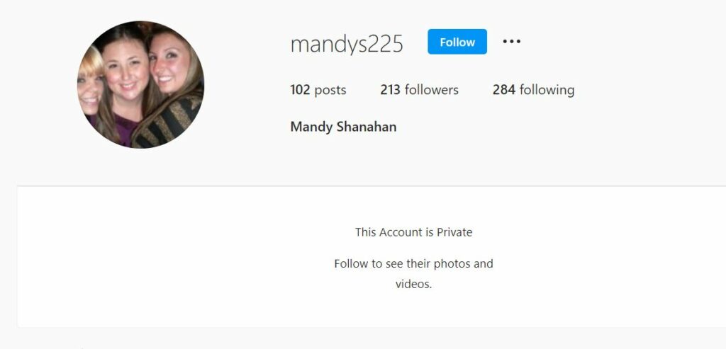 Mandy Shanahan's Instagram profile
