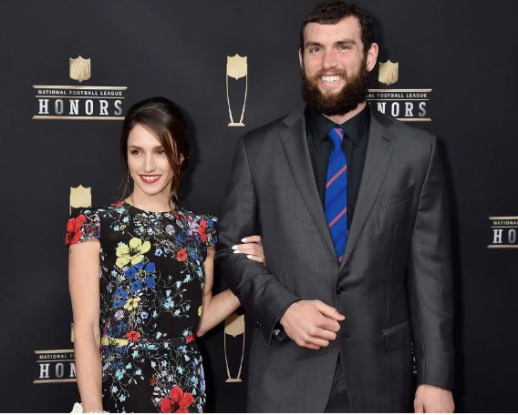 Nicole Pechanec with her husband Andrew Luck