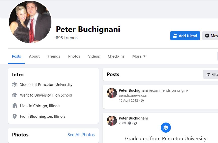 Peter Buchignani's Facebook profile