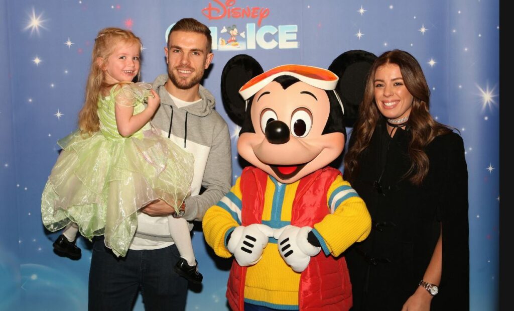 Rebecca Burnett with her husband Jordan and daughter at The Liverpool Echo Arena, Disney
