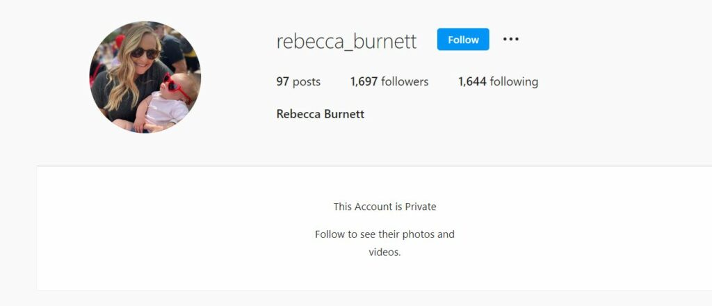 Rebecca Burnett's Instagram profile