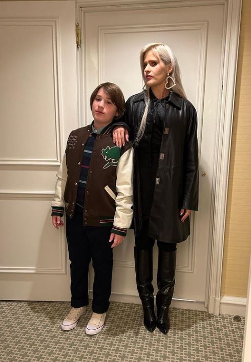 Sasha Estefan with his mother Lara Diamante Estefan