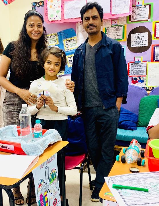 Shora Siddiqui with her father Nawazuddin Siddiqui and mother Aaliya Siddiqui
