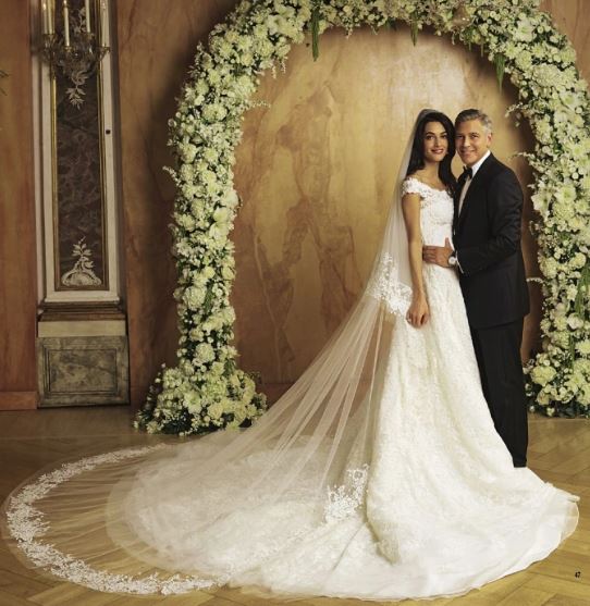 Wedding image of Ella's parents Amal Clooney and George Clooney