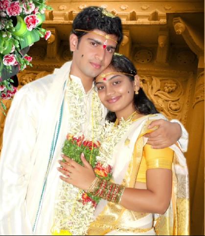 Wedding image of Karuna Bhushan and Bharath Bhushan