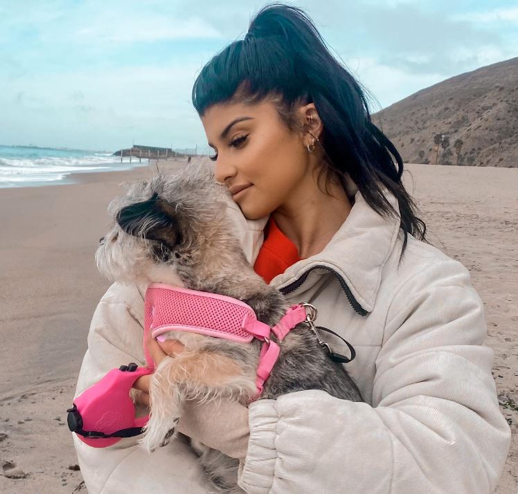 Analyse Talavera with her dog
