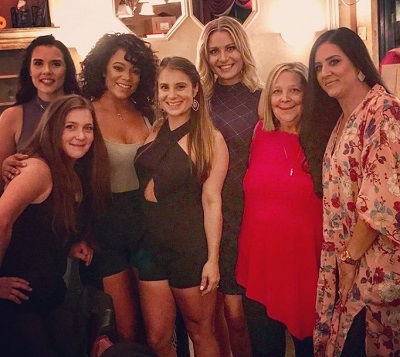 Aneesa Ferreira with her friends
