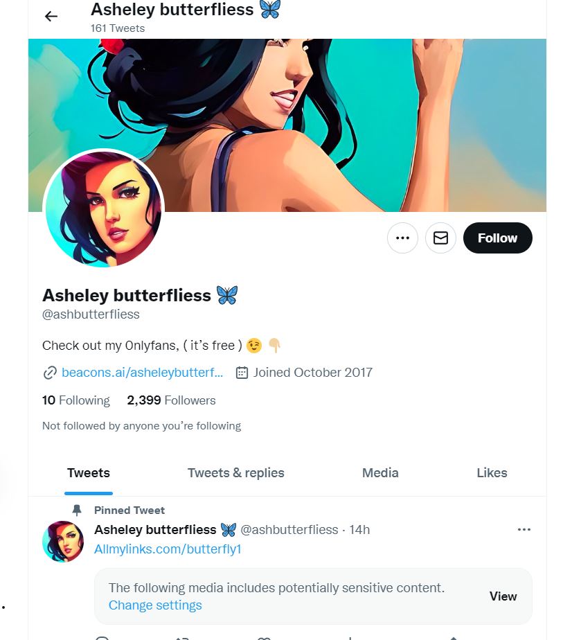 Asheley Samaniego's Twitter profile