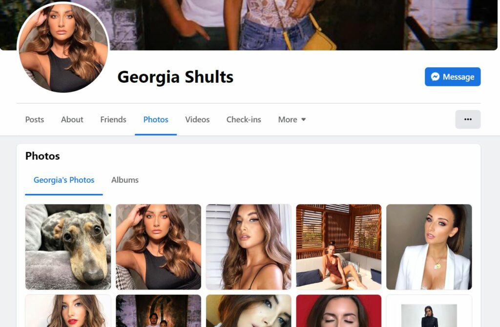 Georgia Shults's Facebook profile