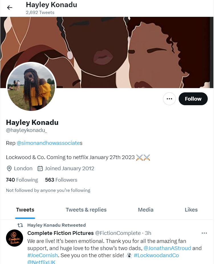 Hayley Konadu's Twitter profile