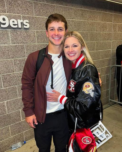 Jenna Brandt with her boyfriend Brock Purdy