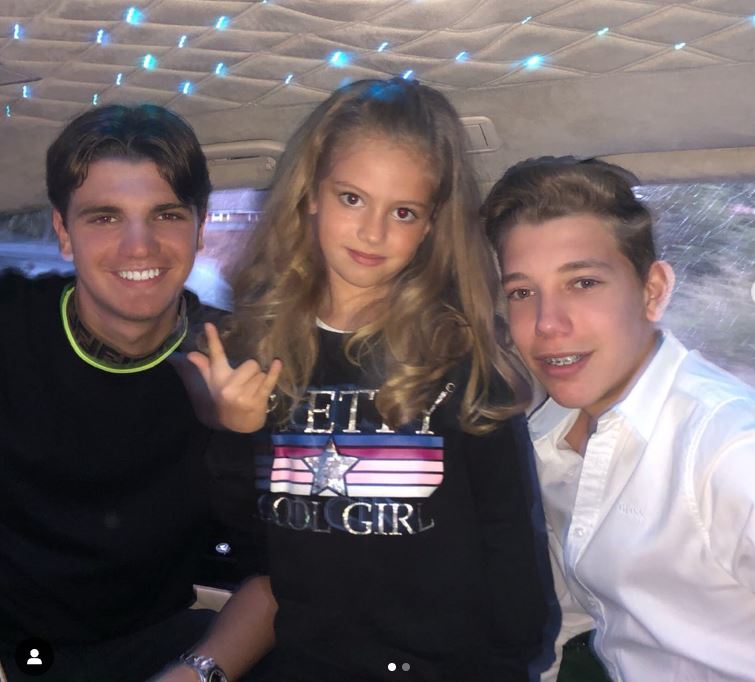 Jessica Stellina's kids Luciano D’Acampo, Rocci D’Acampo, and Mia D’Acampo