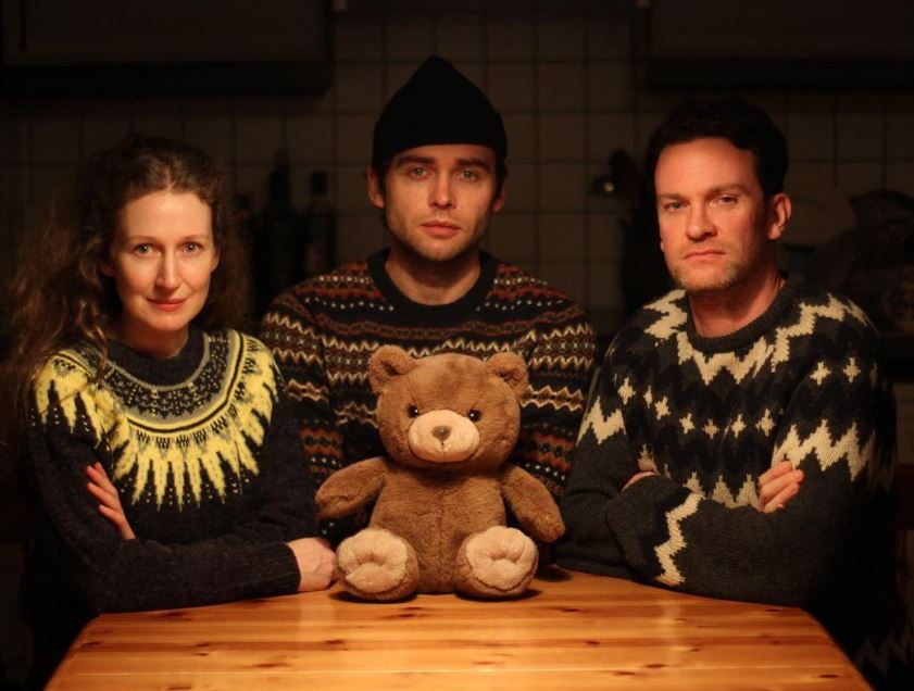 Joe Doyle with his co-stars Áine McErlean and Keith McErlean