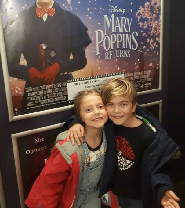 Joel Dawson with his sister Skye