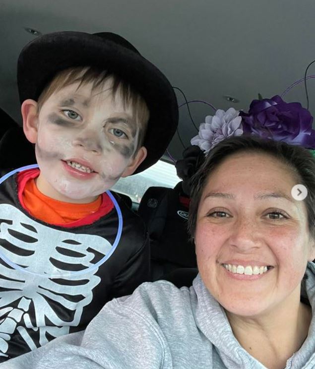 Jolene Odjick with her grandson