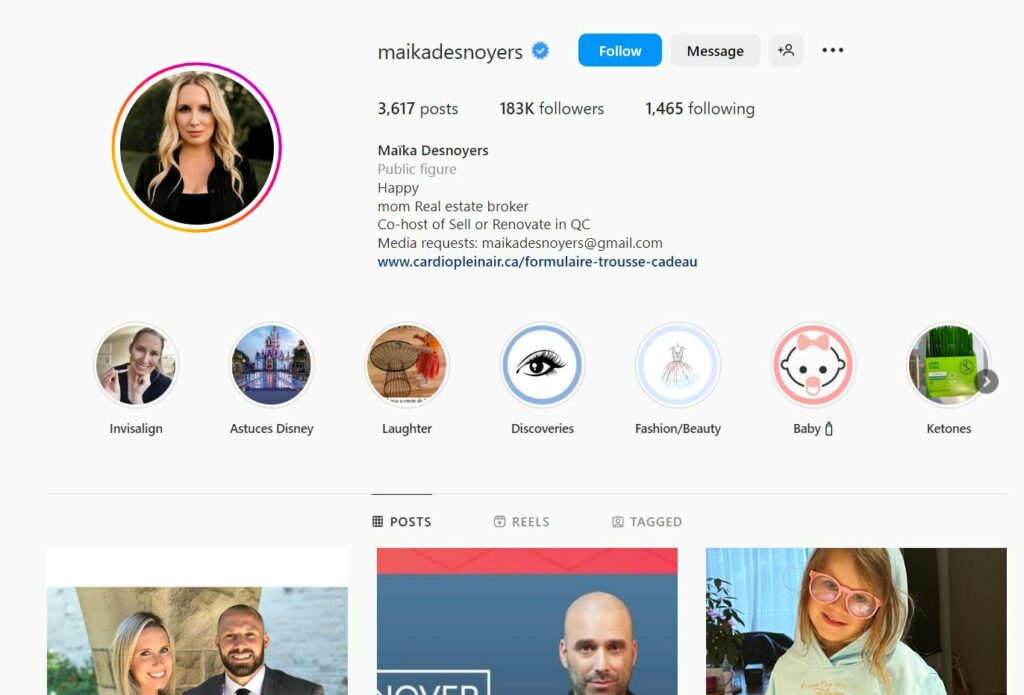 Maïka Desnoyers's Instagram profile