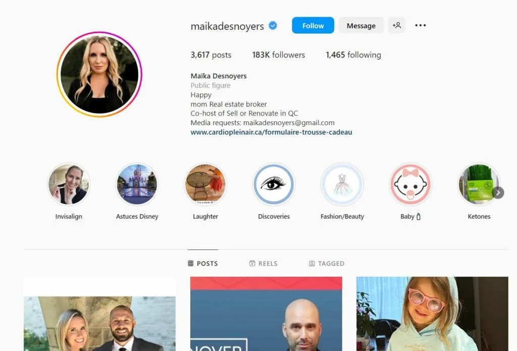 Maïka Desnoyers's Instagram profile