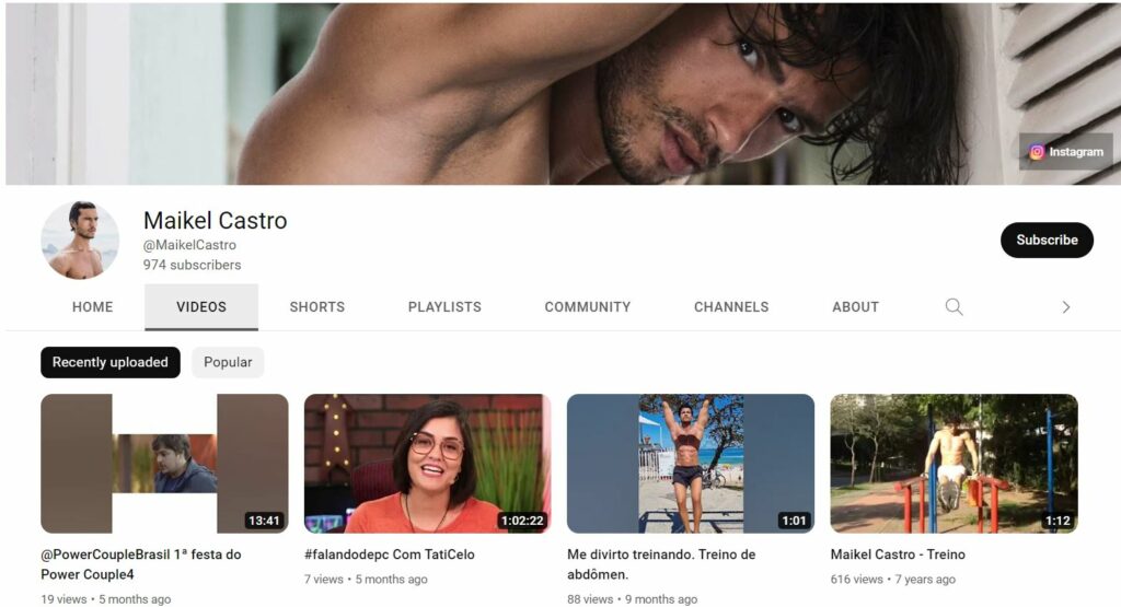 Maikel Castro's YouTube channel