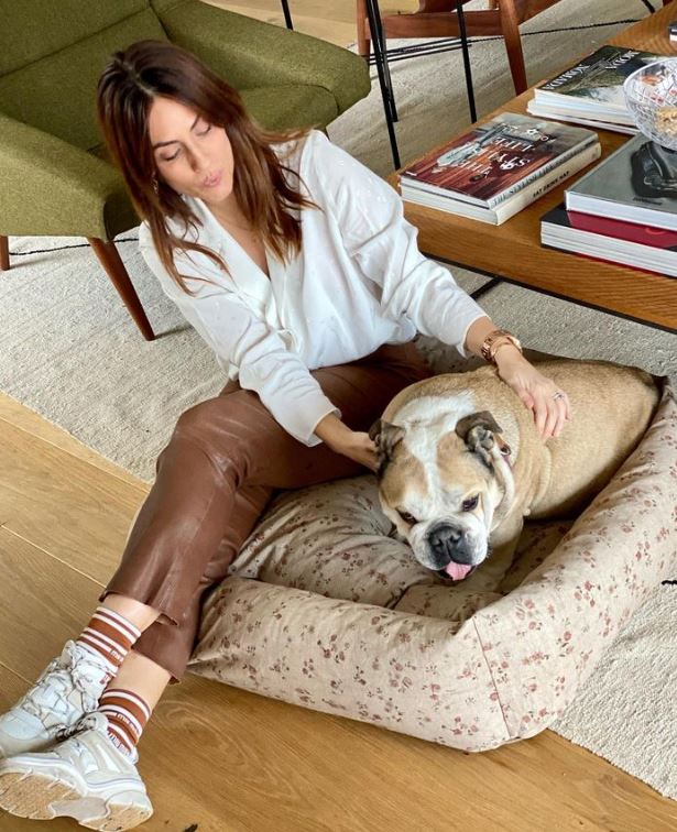 Nagore Aranburu with her dog