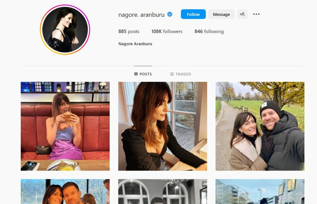 Nagore Aranburu's Instagram profile