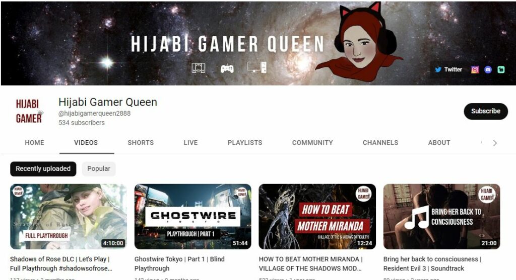Queenie Padilla's YouTube channel