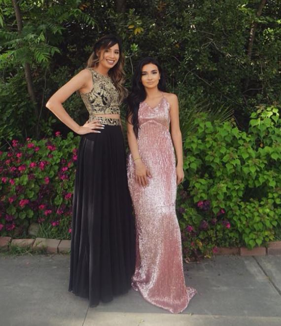 Rosa Esparza and her friend