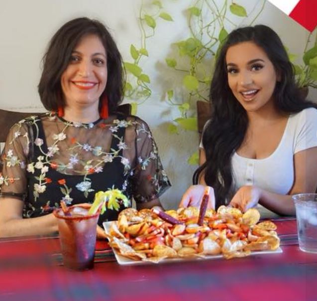 Rosa Esparza with her mom