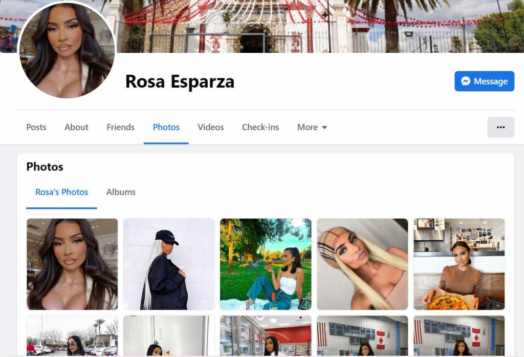Rosa Esparza's Facebook profile