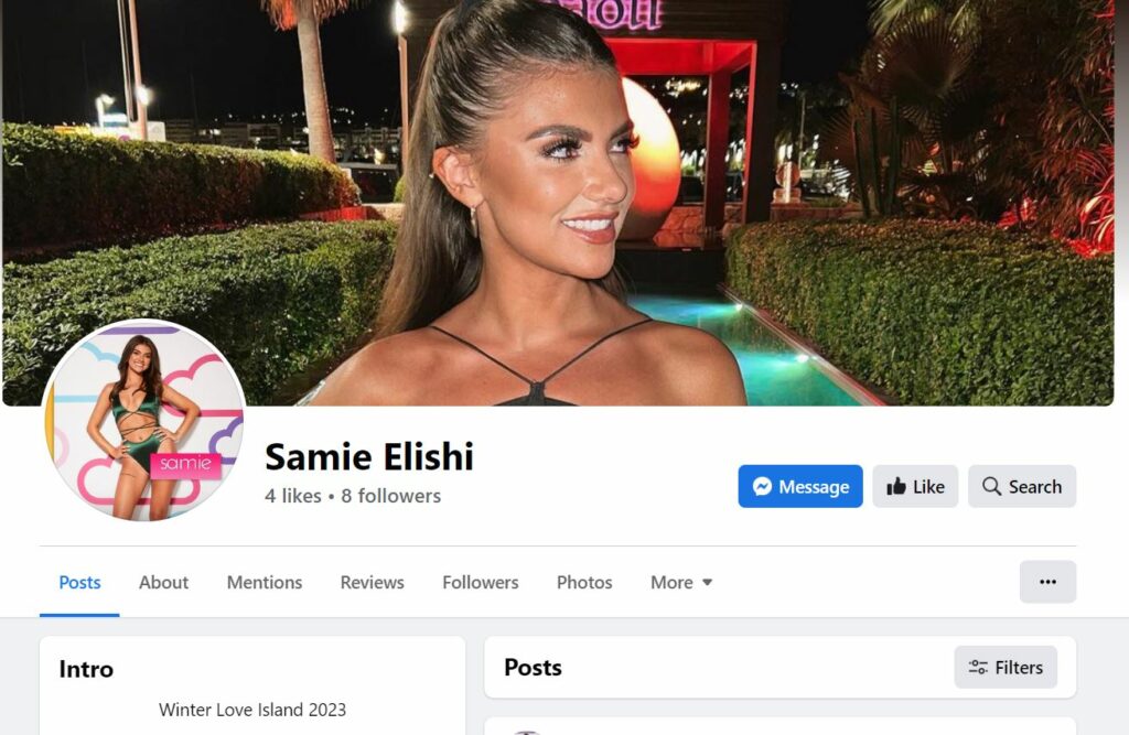 Samie Elishi's Facebook profile