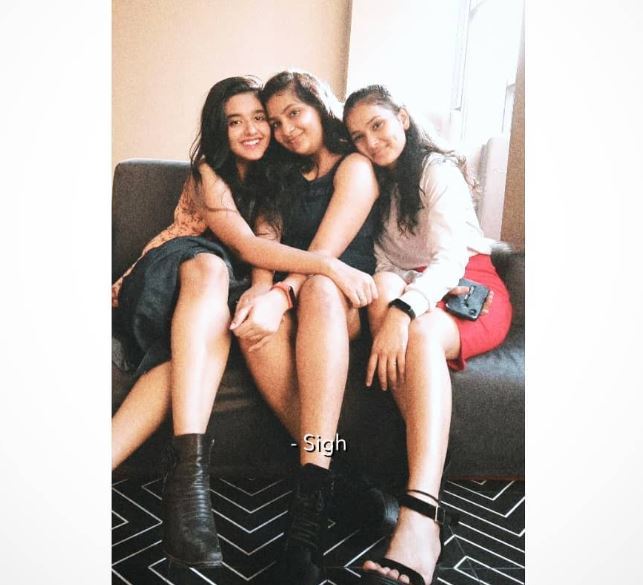 Sreeja Dutta with her friends