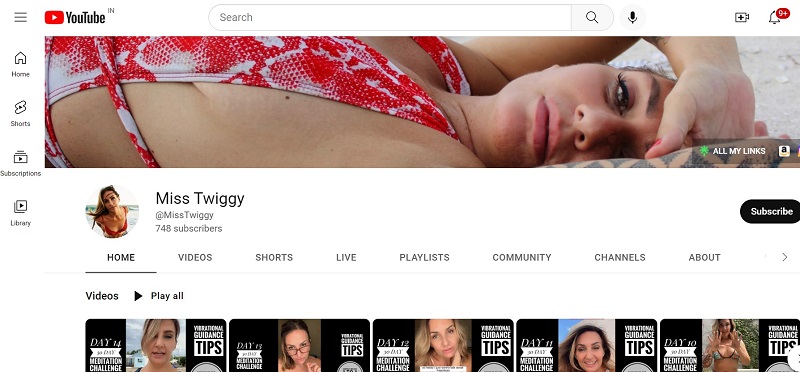 Twiggy Smith YouTube account