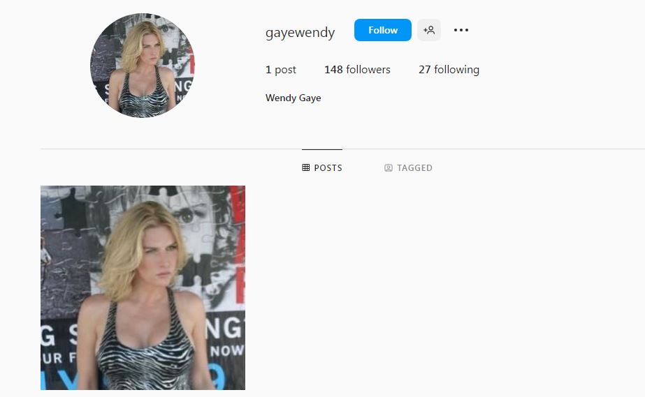 Wendy Gaye's Instagram profile