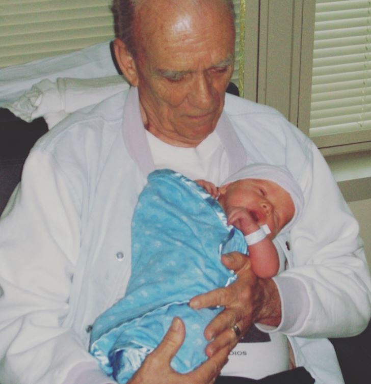 A childhood image of Colin O’Brien with his grandfather Don O’Brien