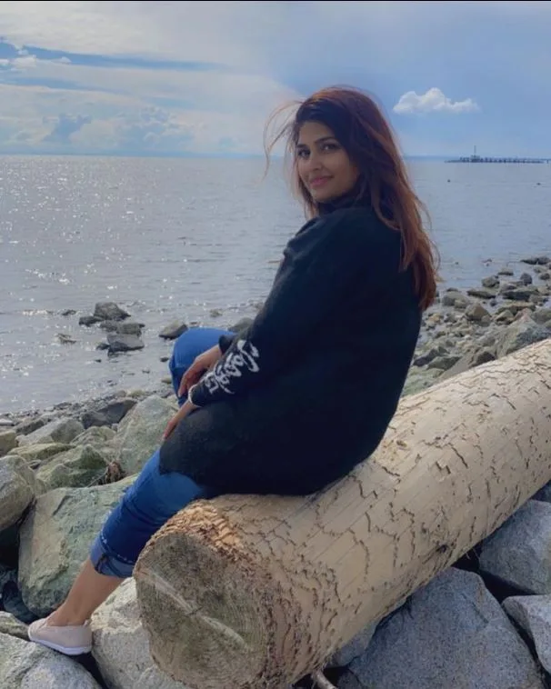 Aman Rozi spending time near lake