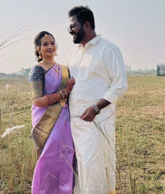 Ashameera Aiyappan and her husband PS Mithran after marriage