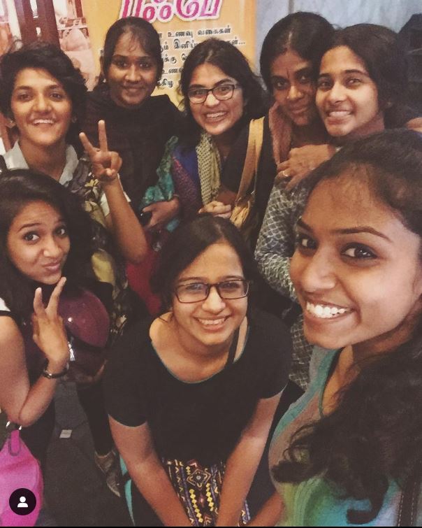 Ashameera Aiyappan with her friends