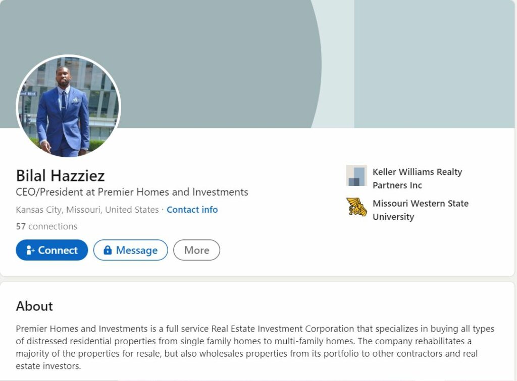Bilal Hazziez's LinkedIn profile