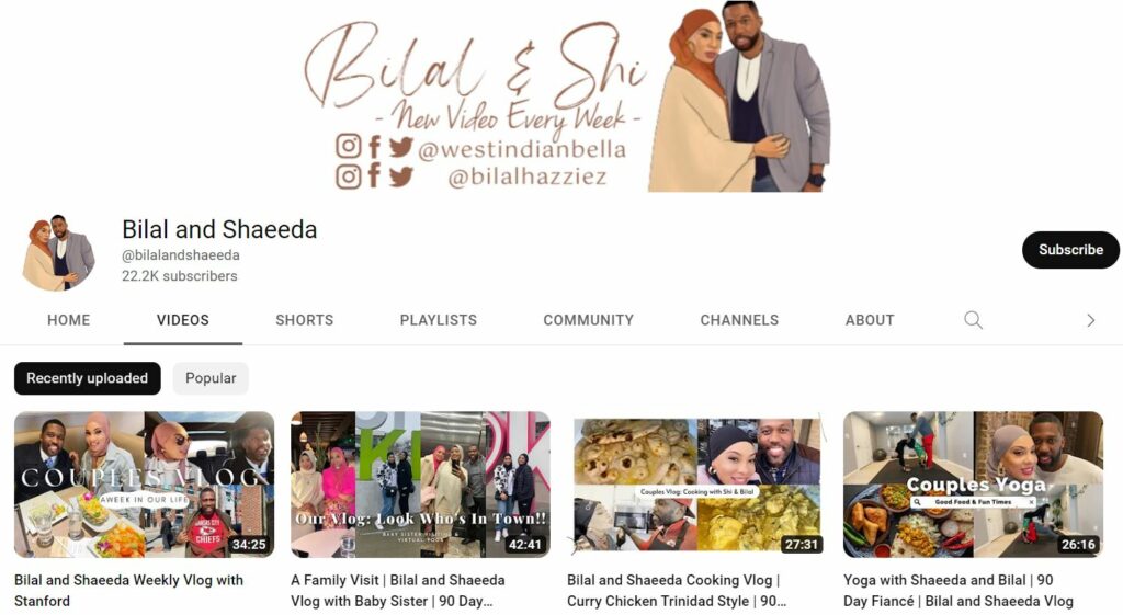 Bilal Hazziez's YouTube channel