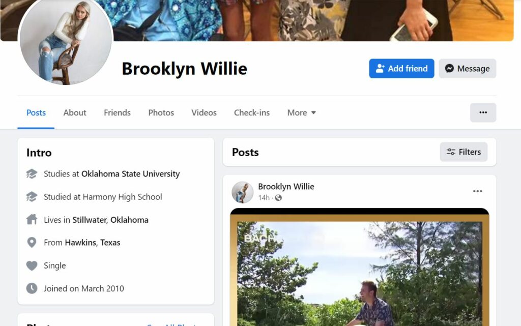 Brooklyn Willie's Facebook profile