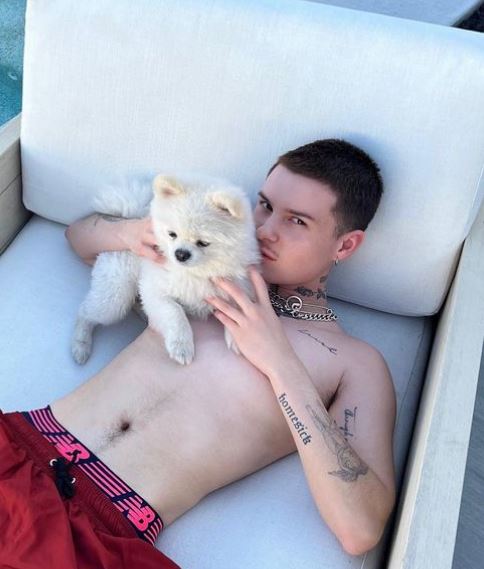 Jesse Sullivan with his dog