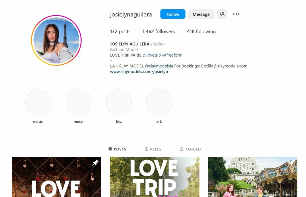 Josielyn Aguilera's Instagram profile
