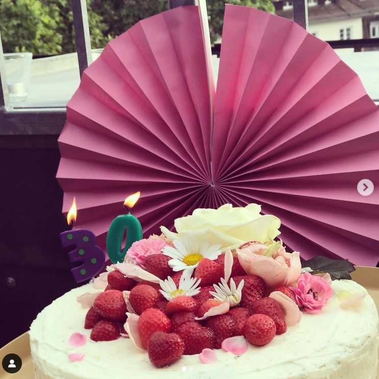 Livia Gerster cuts beautiful cake on her birthday every year