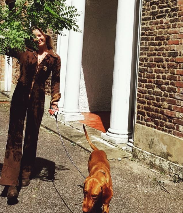 Lucy Martin with her dog Margot Foxy Martin