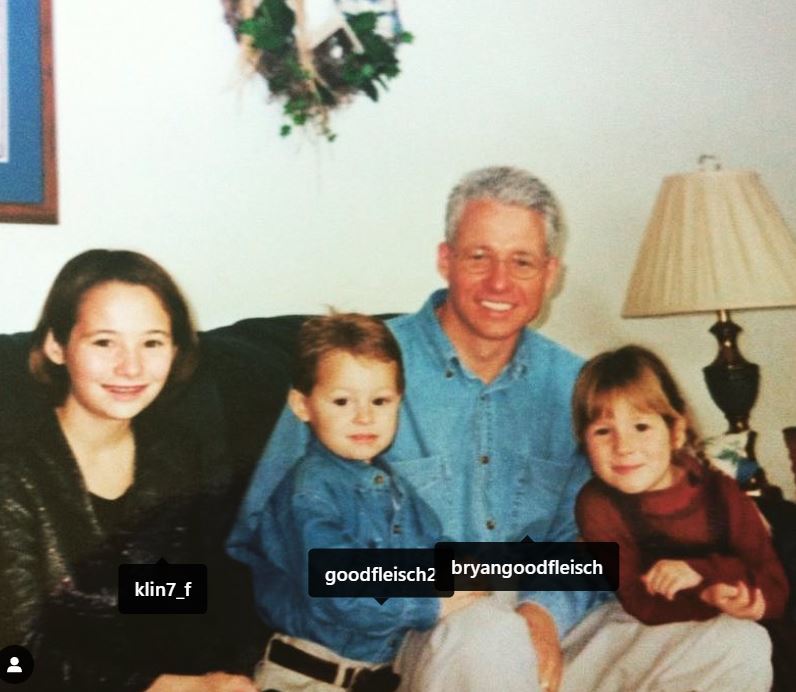 Madyson Joye's childhood image with her dad and siblings