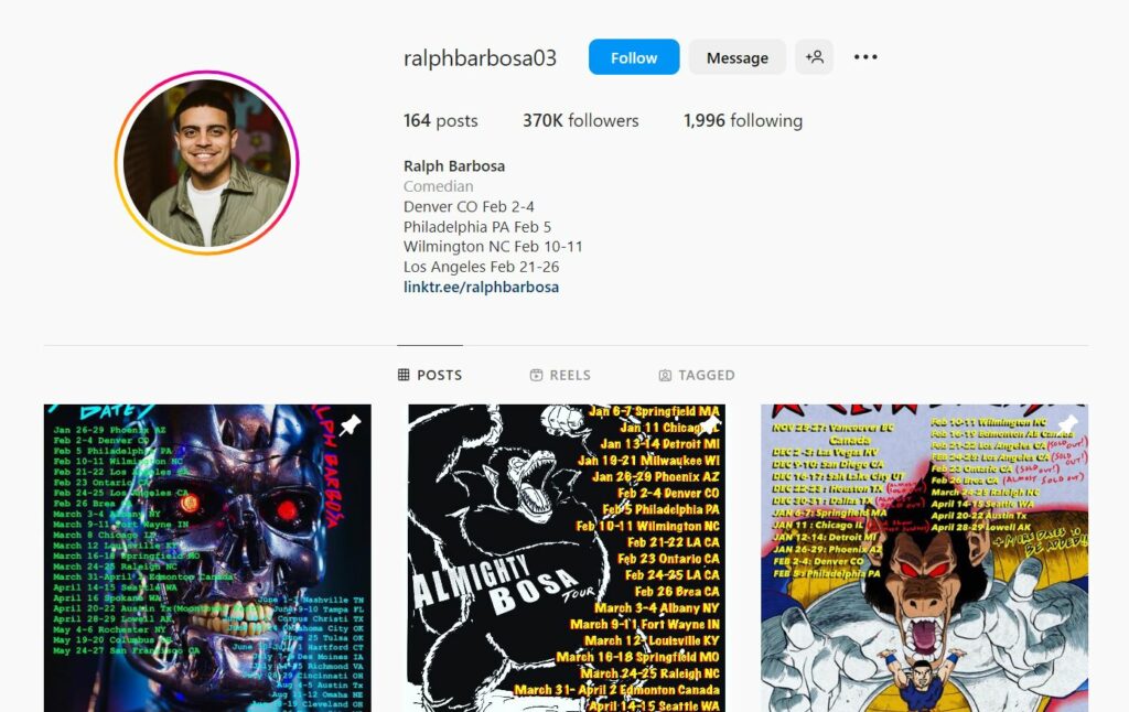 Ralph Barbosa's Instagram profile